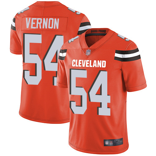 Cleveland Browns Olivier Vernon Men Orange Limited Jersey 54 NFL Football Alternate Vapor Untouchable